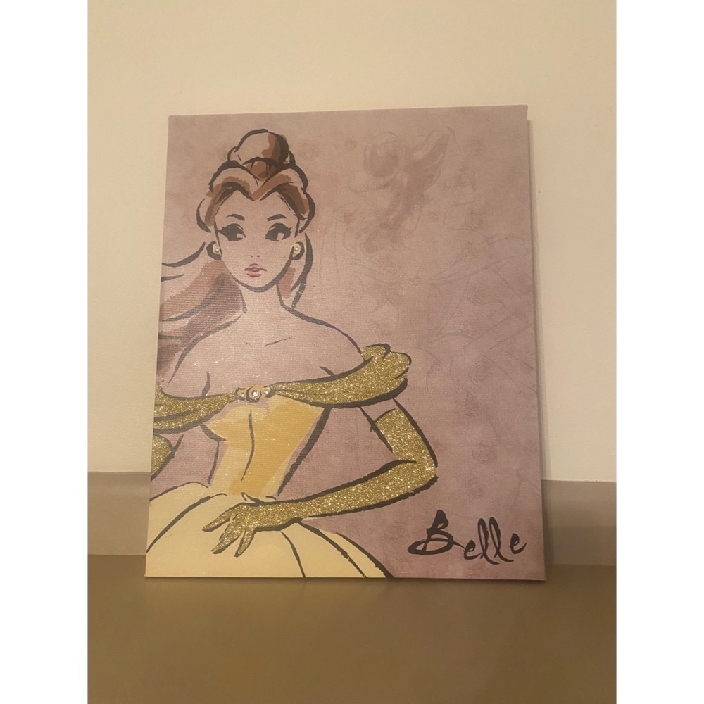 DISNEY PRINCESS BELLE WALL CANVAS